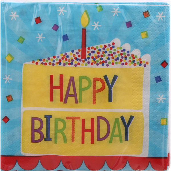Celebrations Napkins, Cake Birthday, 2-Ply,