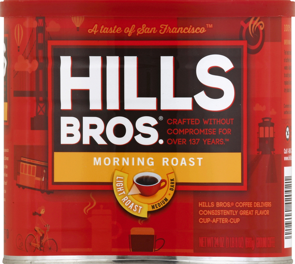 HILLS BROS Coffee, Ground, Light Roast, Morning Roast