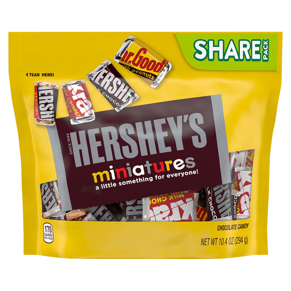 HERSHEYS Chocolate Candy, Miniatures, Share Pack