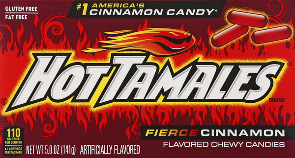 Hot Tamales Candies, Fierce Cinnamon, Chewy
