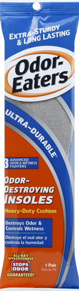 Odor-Eaters Odor-Destroying Insoles, Ultra-Durable, Trim to Fit