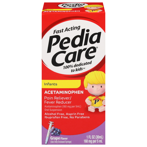 PediaCare Acetaminophen, 160 mg, Infants, Grape Flavor