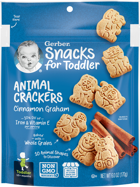 Gerber Animal Crackers, Cinnamon Graham