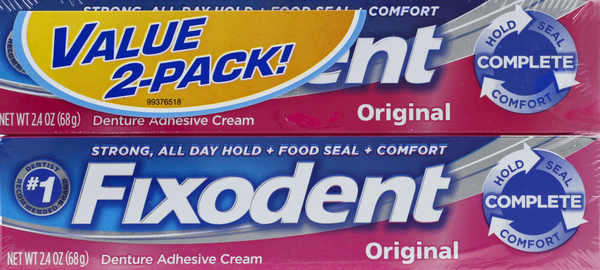 Fixodent Denture Adhesive Cream, Original, Value Pack