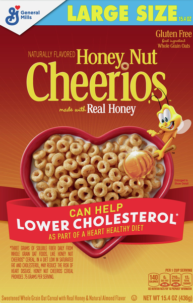 Honey Nut Cheerios, Gluten Free, Cereal with Oats, 15.4 oz