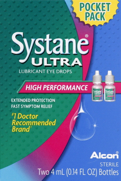 Systane Eye Drops, Lubricant, High Performance, Pocket Pack