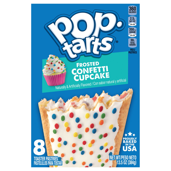 Pop-Tarts Toaster Pastries, Confetti Cupcake, Frosted