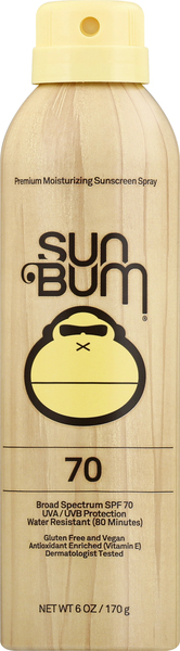 Sun Bum Sunscreen Spray, Moisturizing, Broad Spectrum SPF 70