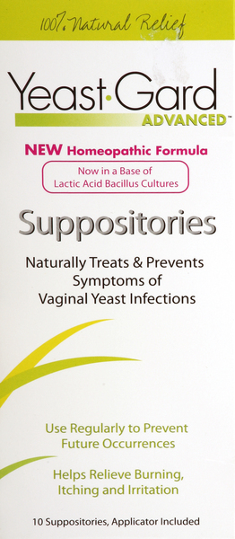Yeast-Gard Suppositories, in a Probiotic Base