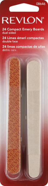 Revlon Emery Boards, Compact, Dual Sided