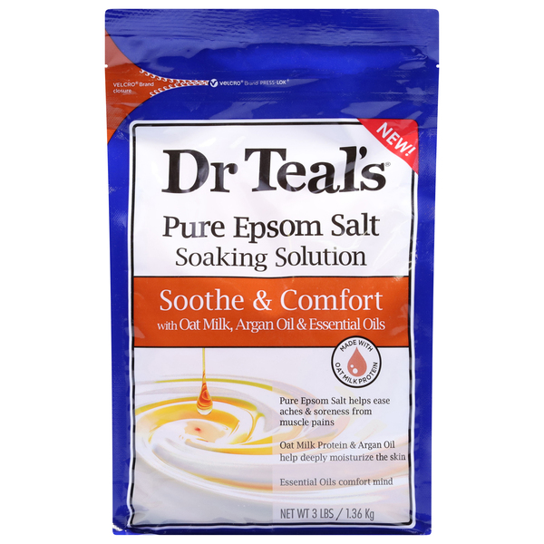 Dr Teal's Pure Epsom Salt, Soaking Solution, Soothe & Comfort