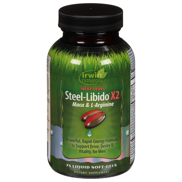 Irwin Naturals Steel-Libido X2, Next-Level, Liquid Soft-Gels