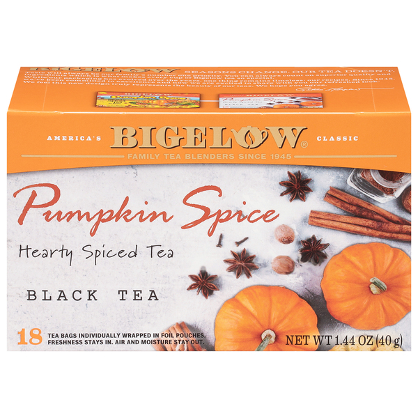 Bigelow Black Tea, Pumpkin Spice, Bags