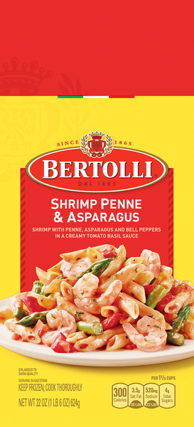 Bertolli Shrimp Penne & Asparagus in a Creamy Tomato Basil Sauce Frozen Meal