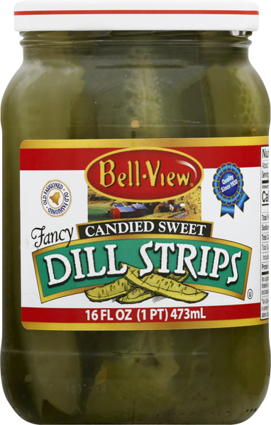Bell View Dill Strips, Candied Sweet, Fancy