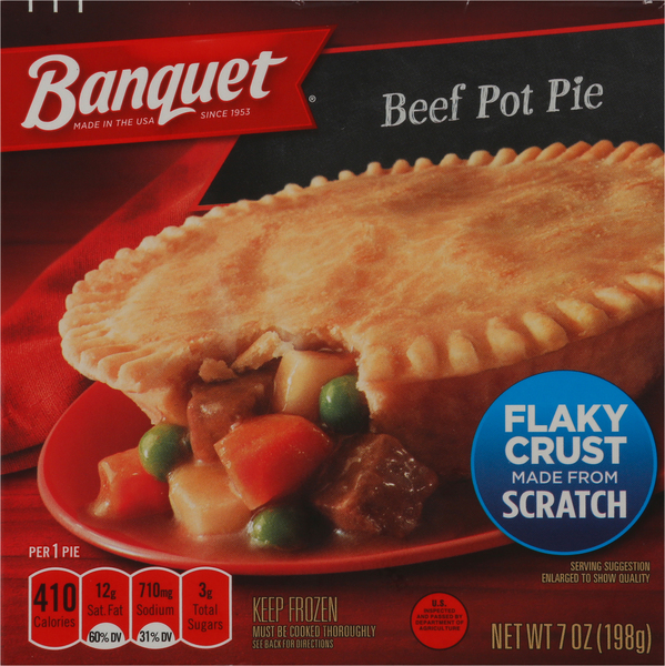 Banquet Pot Pie, Flaky Crust, Beef