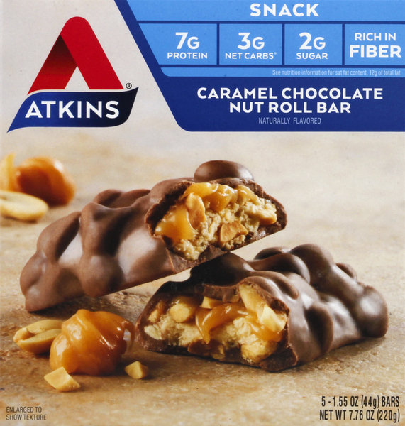 Atkins Snack Bar, Caramel Chocolate Nut Roll
