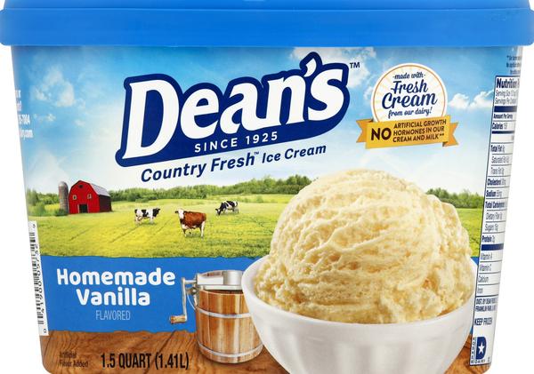 Dean's Ice Cream, Homemade Vanilla Flavored