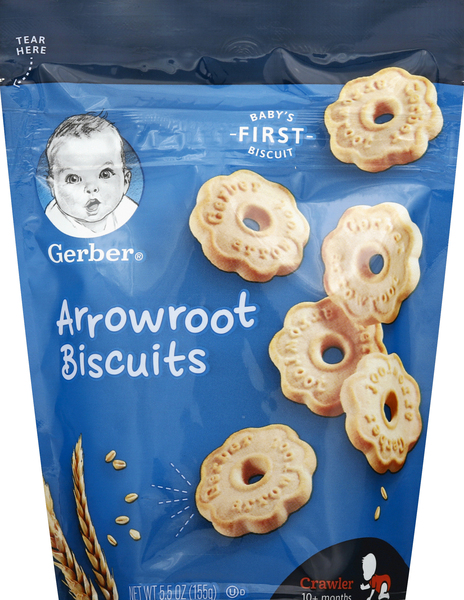 Gerber Biscuits, Arrowroot, 10+ Months