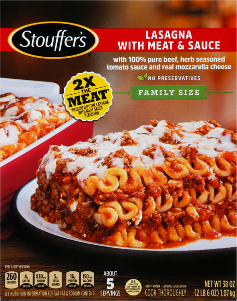 STOUFFERS Lasagna with Meat & Sauce, Family Size
