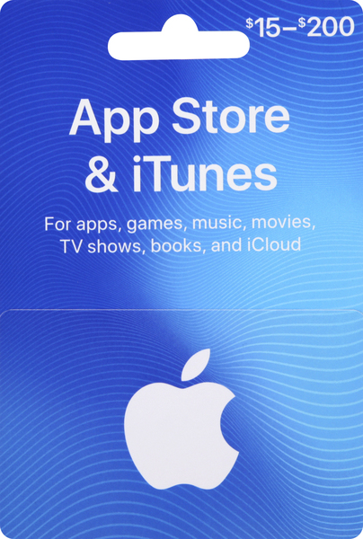 Apple Gift Card, App Store & iTunes, $15-$200