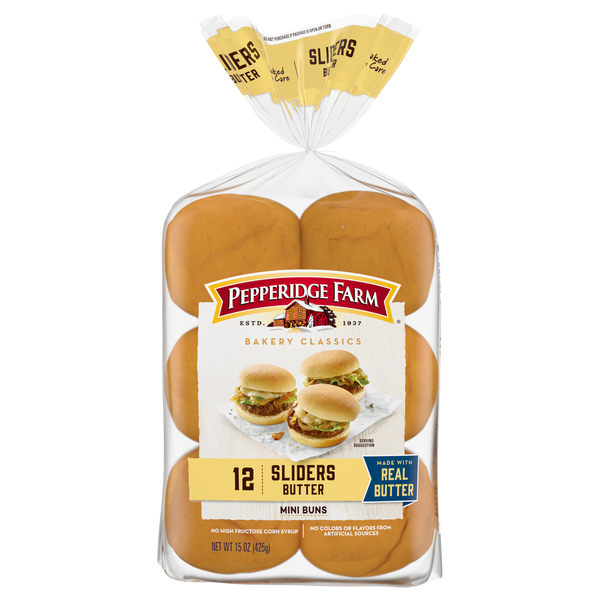 Pepperidge Farm® Bakery Classics Butter Slider Buns, 15 oz. Bag, 12-pack