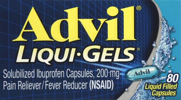 Advil Ibuprofen, Solubilized, 200 mg, Liquid Filled Capsules