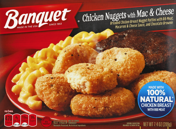 Banquet Chicken Nuggets, with Mac & Cheese