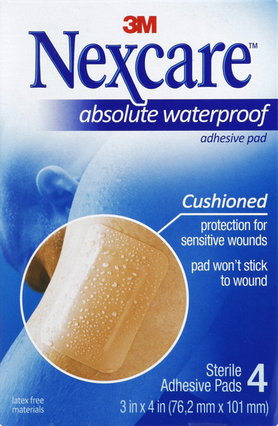 Nexcare Adhesive Pads, Absolute Waterproof