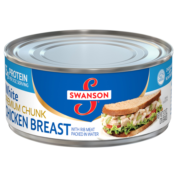 Swanson® White Premium Chunk Chicken Breast with Rib Meat in Water, 9.75 oz.