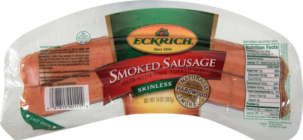Eckrich Smoked Sausage, Skinless