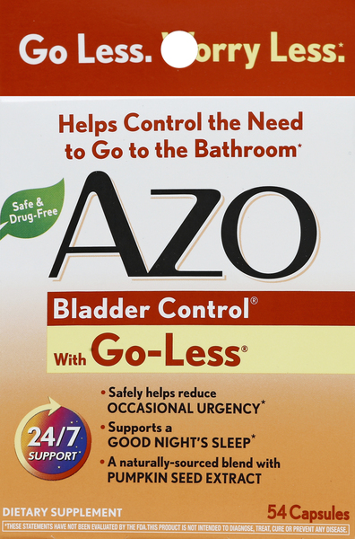 AZO Bladder Control, with Go-Less, Capsules