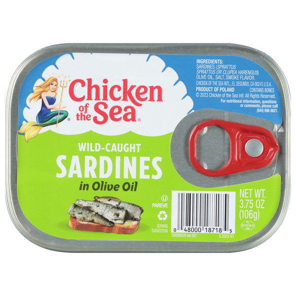 Chicken of the Sea Sardines, in Olive Oil, Wild-Caught