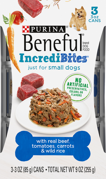 Beneful Dog Food, with Real Beef, Tomatoes, Carrots & Wild Rice, for Small Dogs