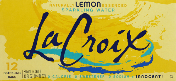 La Croix Sparkling Water, Lemon Essenced