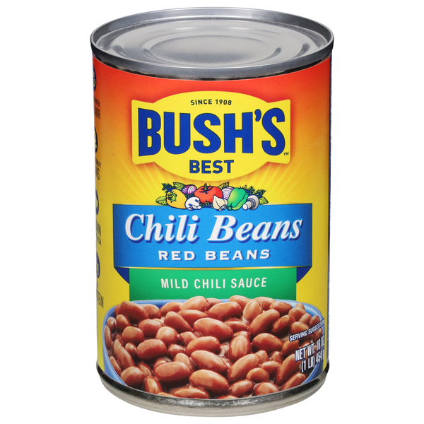 Bush's Best Red Beans, Chili Beans, Mild Chili Sauce