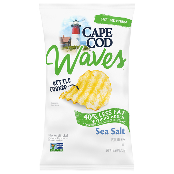 Cape Cod Potato Chips, Kettle Cooked, Sea Salt