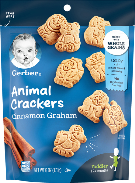 Gerber Animal Crackers, Cinnamon Graham
