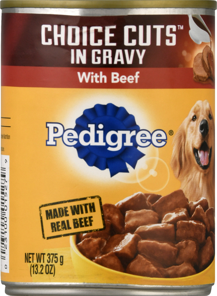 Pedigree Dog Food, Choice Cuts in Gravy, with Beef