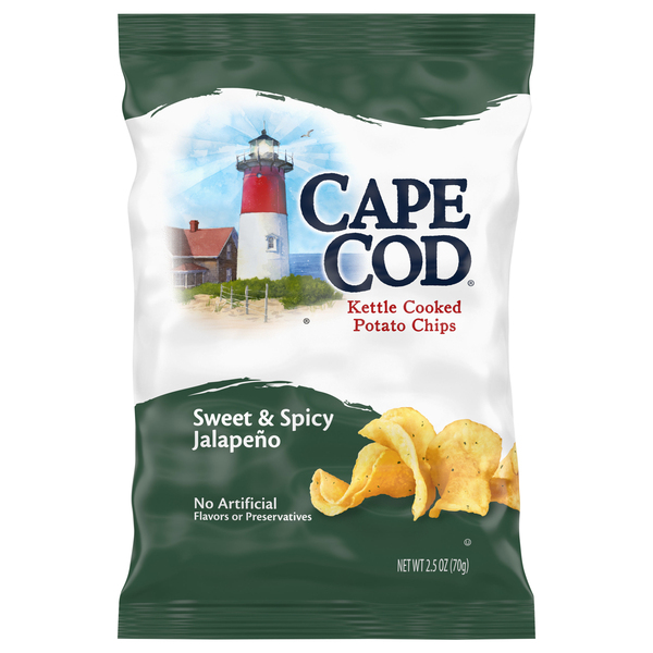 Cape Cod Potato Chips, Sweet and Spicy Jalapeno, Kettle Cooked