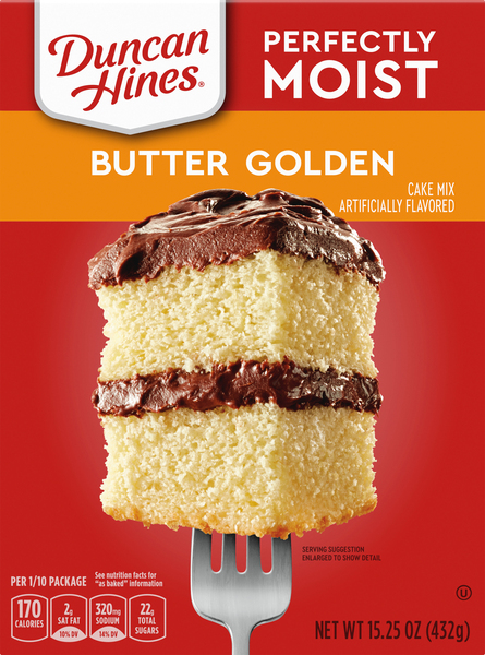 Duncan Hines Cake Mix, Butter Golden, Perfectly Moist