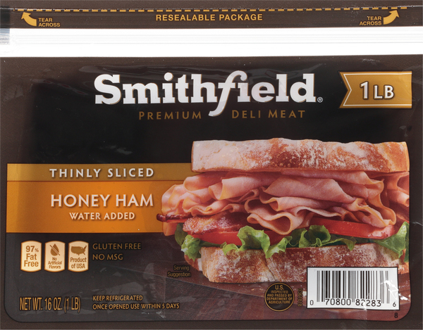 Smithfield Ham, Honey, Thinly Sliced