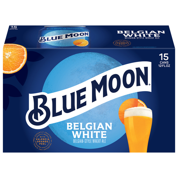 Blue Moon Beer, Wheat Ale, Belgian White