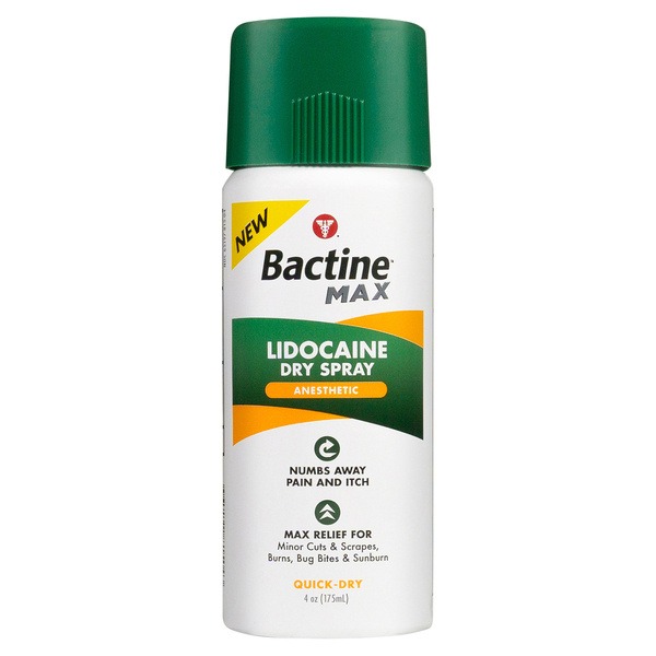 Bactine Dry Spray, Lidocaine, Anesthetic, Quick-Dry