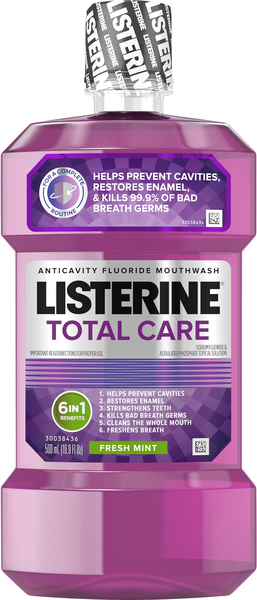 Listerine Mouthwash, Anticavity Fluoride, Fresh Mint « Discount