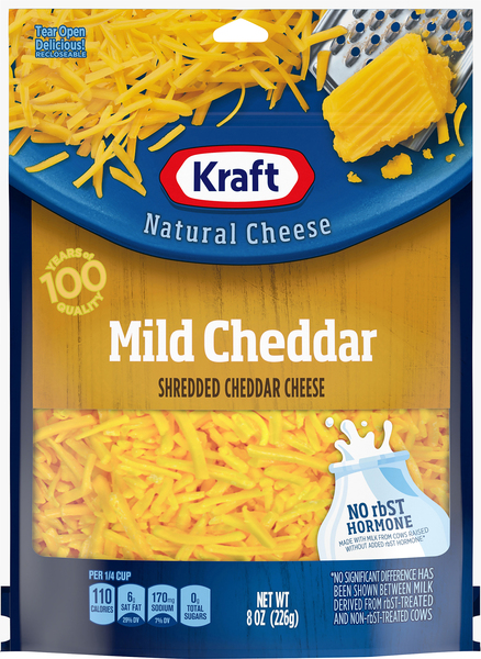 Kraft Shredded Cheese, Mild Cheddar