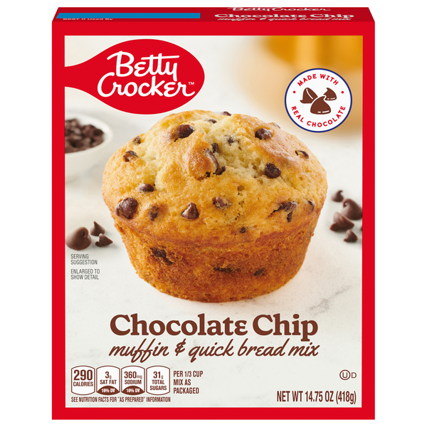 Betty Crocker Muffin & Quick Bread Mix, Chocolate Chip