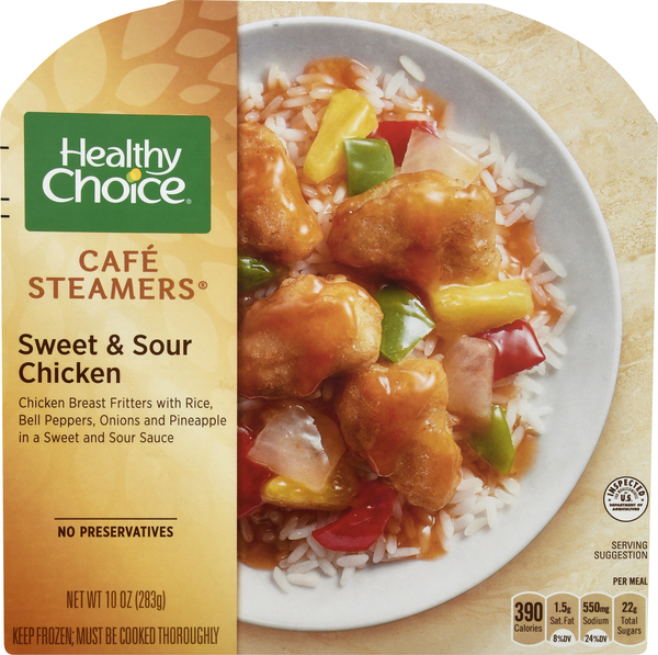 Healthy Choice Sweet & Sour Chicken, Cafe Steamers