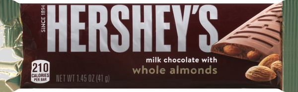 HERSHEYS Milk Chocolate, with Whole Almonds