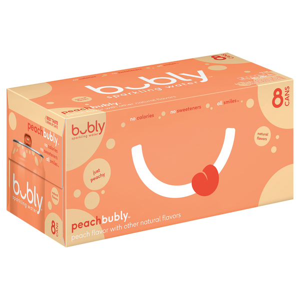 Bubly Sparkling Water, Peach